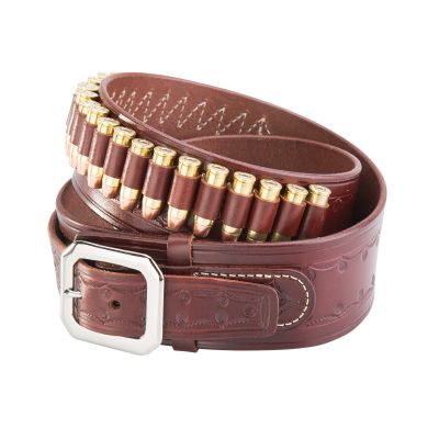 nra western tooled cartridge belt 5