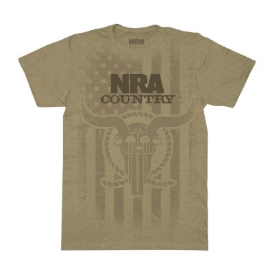 NRA Country Tan Heather Flag T-Shirt