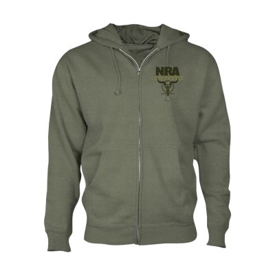 NRA Country Army Heather Full Zip Hoodie