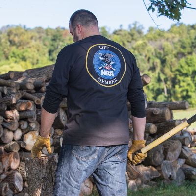 NRA Patriot Life Member Long Sleeve T Shirts CT 820