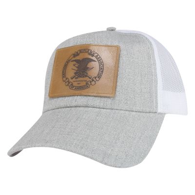 NRA Modern Leather Patch Trucker Hat