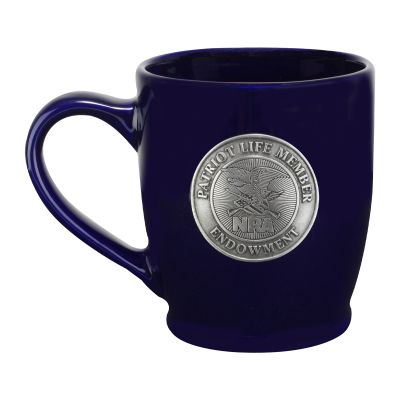 nra patriot life member pewter emblem mug