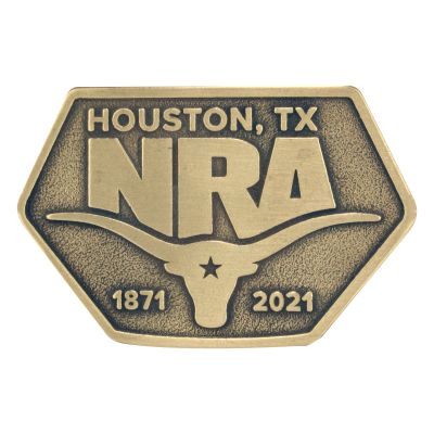 houston belt buckle brass