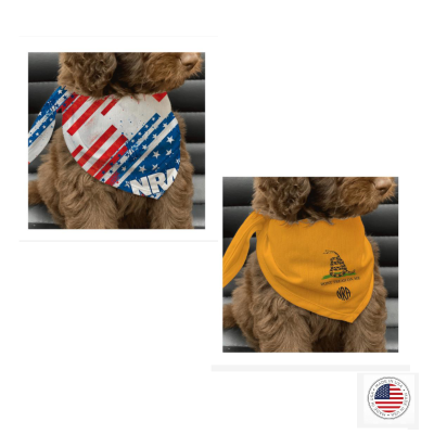 nra grunge stars and stripes dog bandana