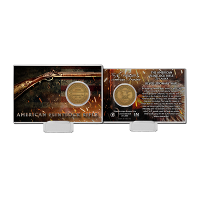 nra collector s coin card american flintlock long rifle