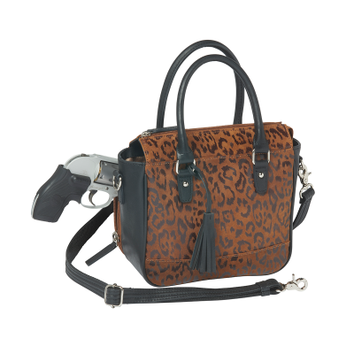 ccw leather leopard bag
