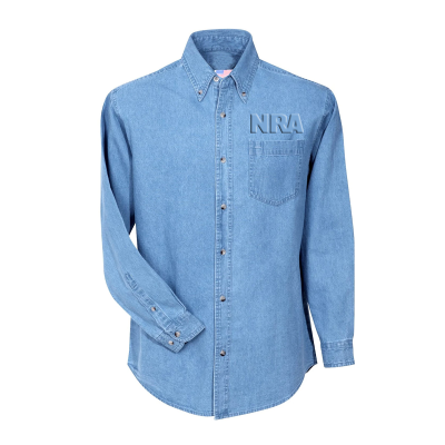 nra men s lightweight denim shirt