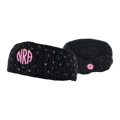 nra knit rhinestone headband