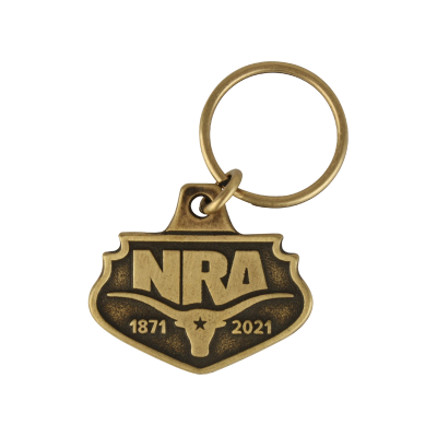 nra houston brass key chain
